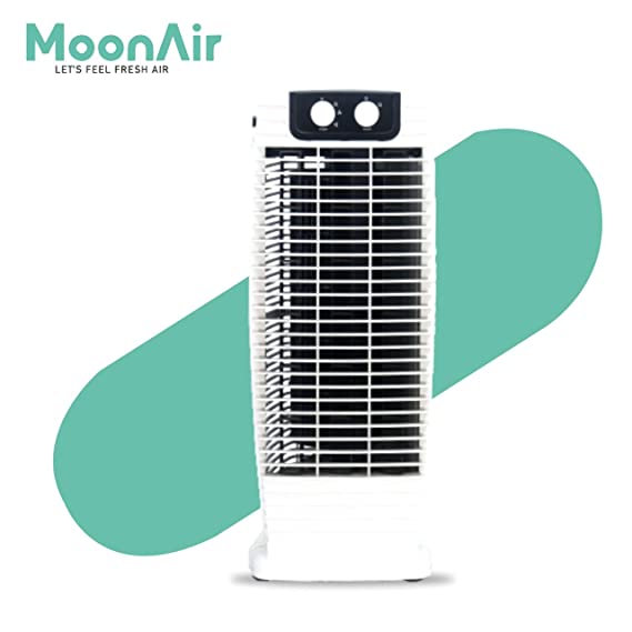 MoonAir Haffy 90-degree oscillation, cooler fan, 3-Speed rotary switch control, High speed motor gives high air thrust at 2100 RPM