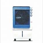 MoonAir Plastic Sumo Plus 65 L Desert Air Cooler For Home, 5 Fin Power Flow Blade With Auto Swing, 4-Way Air Deflection and Powerful Air Throw With High-Density Honeycomb pads, Air Cooler, Desert Air Cooler, Air Cooler For Home; Cyan & White