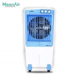 MoonAir Plastic Kohinoor 100 L Desert Air Cooler For Home, 5 Fin Blade Metal Blade With Auto Swing, 4-Way Air Deflection and Powerful Air Throw With High-Density Honeycomb pads, Air Cooler, Desert Air Cooler, Air Cooler For Home; Blue & White