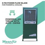 MoonAir GI Sheet (Metal) Fortune 65 L Metal Air Cooler For Home, 5 Fin Climatizer Hi-efficiency Blade With Auto Swing, 4-Way Air Deflection and Powerful Air Throw With High-Density Honeycomb pads, Air Cooler, Metal Air Cooler, Air Cooler For Home; Royal Green