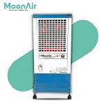 MoonAir GI Sheet (Metal) Shakti max 85 L Metal Air Cooler For Home, 18" EXHAUST With Auto Swing, 4-Way Air Deflection and Powerful Air Throw With High-Density Honeycomb pads, Air Cooler, Metal Air Cooler, Air Cooler For Home; Red & White