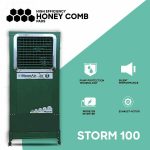 MoonAir GI Sheet (Metal) Storm 100 L Metal Air Cooler For Home, 18" EXHAUST With Auto Swing, 4-Way Air Deflection and Powerful Air Throw With High-Density Honeycomb pads, Air Cooler, Metal Air Cooler, Air Cooler For Home; Royal Green