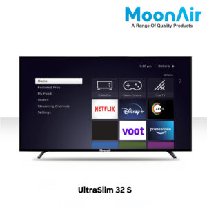 MoonAir 80 cm (32 inches) Full HD Smart Android LED TV with Dolby Audio, Hands-free voice control ULTRASLIM 32S (Black) (2023 Model) | Smart LED TV 32 Inch