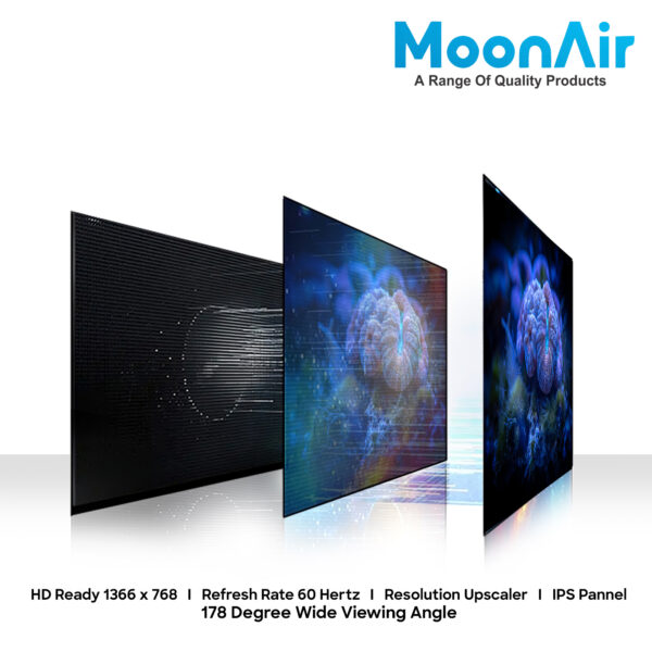 MoonAir 109 cm (43 inches) Full HD Smart Android LED TV with Dolby Audio, Hands-free voice control ULTRASLIM 43SB (Black) (2023 Model) | Smart LED TV 43 Inch