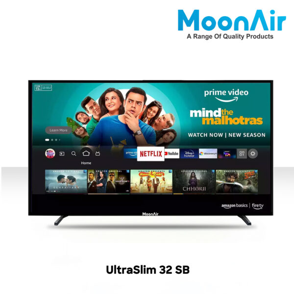 MoonAir 80 cm (32 inches) Full HD Smart Android LED TV with Dolby Audio, Hands-free voice control ULTRASLIM 32SB (Black) (2023 Model) | Smart LED TV 32 Inch