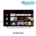 MoonAir 109 cm (43 inches) Full HD Smart Android LED TV with Dolby Audio, Hands-free voice control ULTRASLIM 43SB (Black) (2023 Model) | Smart LED TV 43 Inch