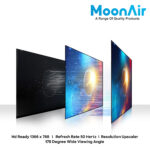 MoonAir 60 cm (24 inches) Full HD LED TV | Ultra Slim | A+ Grade Panel | ULTRASLIM 24N (Black) (2023 Model) | LED TV 24 Inch