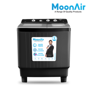 MoonAir 7.2 Kg Semi-Automatic Top Loading Washing Machine (7221, Royal Black | Best Washing Machine)