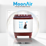 MoonAir 7 Kg Semi-Automatic Top Loading Washing Machine (7011, Wine Red | TwinMotion Washing Machine)