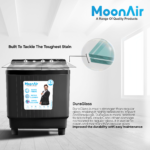 MoonAir 7.2 Kg Semi-Automatic Top Loading Washing Machine (7221, Royal Black | Best Washing Machine)