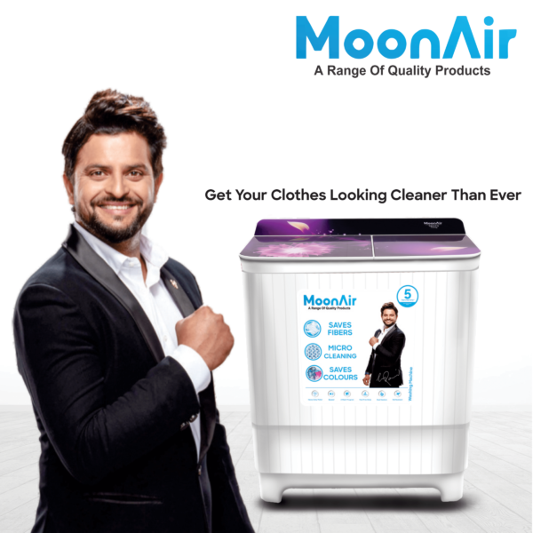 MoonAir 7.8 Kg Semi-Automatic Top Loading Washing Machine (7821, Orchid Purple | Standard Pulsator Washing Machine)