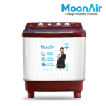 MoonAir 7 Kg Semi-Automatic Top Loading Washing Machine (7011, Wine Red | TwinMotion Washing Machine)