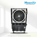 MoonAir Plastic Dhoomketu 180 L Commercial Air Cooler For Home, Hi-efficiency For Powerful With Auto Swing, 4-Way Air Deflection and Powerful Air Throw With High-Density Honeycomb pads, Air Cooler, Commercial Cooler, Commercial Air Cooler, Commercial Water Cooler; Premium Black