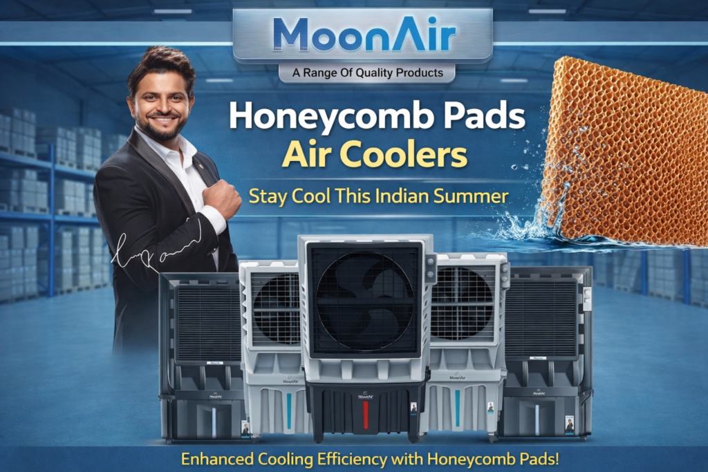 7 Reasons Air Cooler Manufacturers Prefer Honeycomb Pads Coolers For Indian Summers 1 Air Cooler vs AC: Which Is Better for Indian Summers? | Complete Comparison Guide 2026